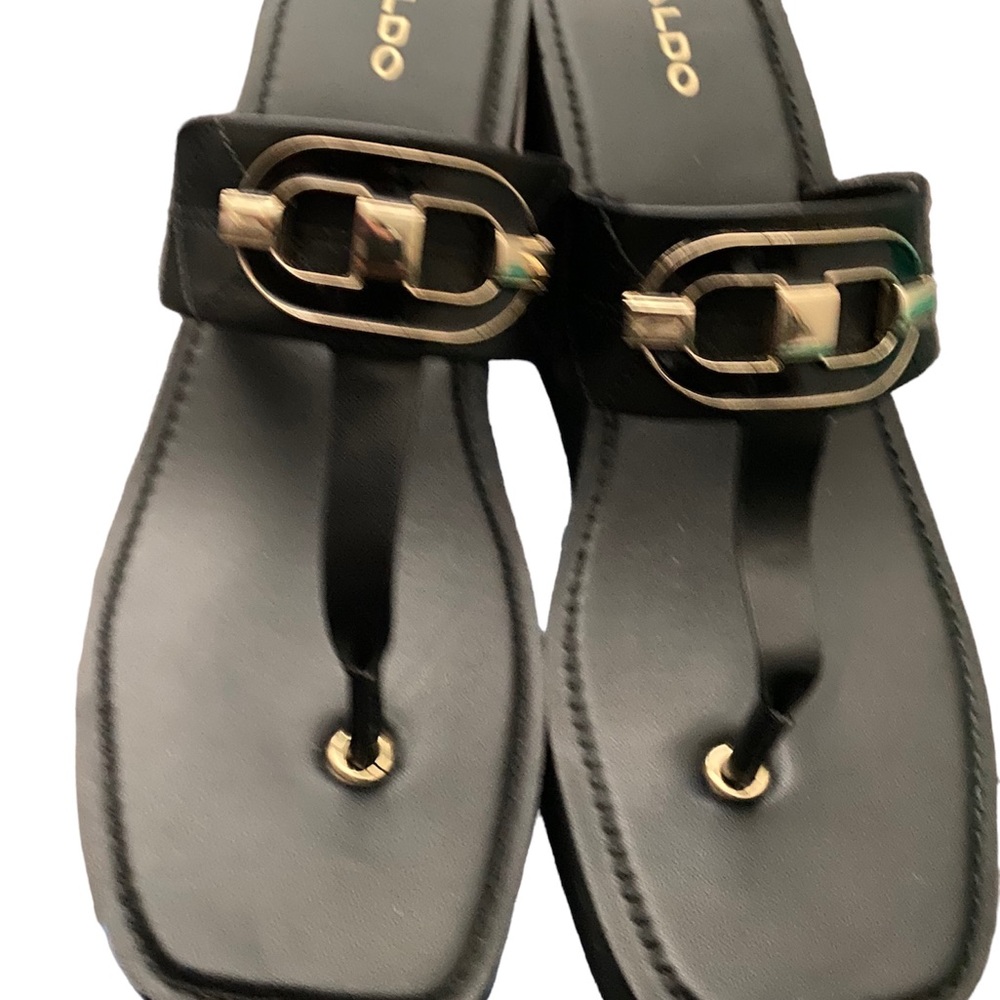 Aldo wedge thong sandals size 11 - Picture 2 of 11